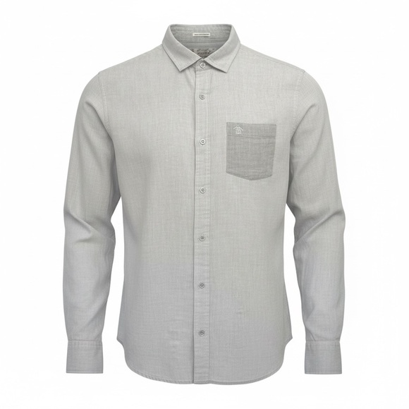 Original Penguin Other - Original Penguin Classic Slim Fit Men's L Gray Button-Up Shirt